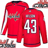 Capitals #43 Wilson Red With Special Glittery Logo Adidas Jersey,baseball caps,new era cap wholesale,wholesale hats